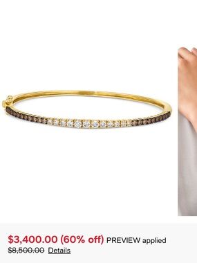 LeVian 14K honey gold Diamond bracelet